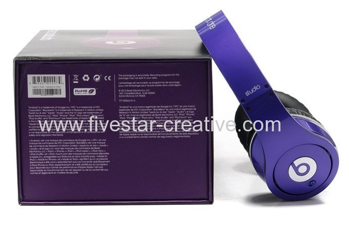 New Beats By Dr  Dre Studio Headphones Purple