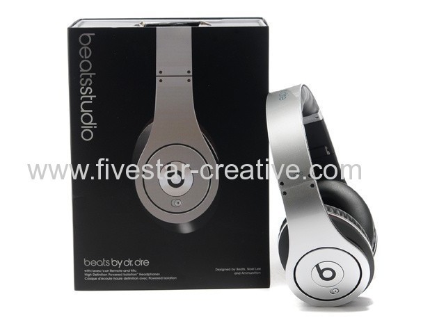 2013 Beats By Dr Dre Studio Headphones Silver