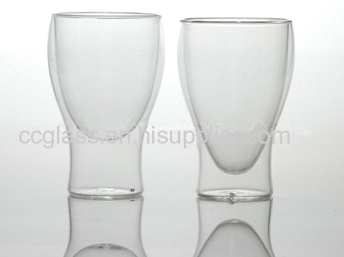 Double wall Heat Resistant Borosilicate Glass Cup