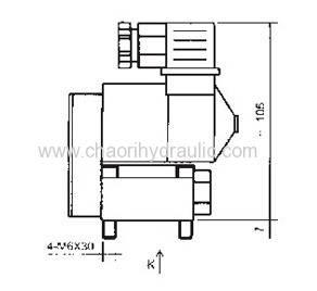 ball type electro magnetic cross valve