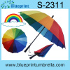 auto open fiberglass frame beautiful rainbow umbrella