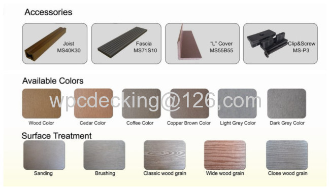 Wpc decking and flooring timber