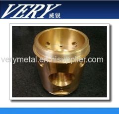 Copper bushing flange machined components with threaded holes