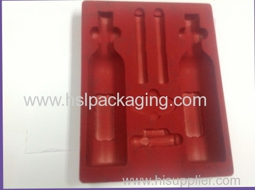 Flocking ps plastic tray for perfume packaging