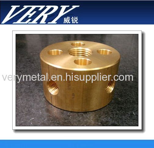 stainless steel turned parts with brass plate connector steel base precise