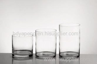 wholesale for glass vase, cylinder vase for home decoration, glassware, flower pot, candle holder