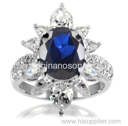 Lovely Sapphire CZ Finger Ring for women