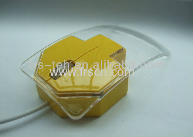 MS-106transparent wired optical 3D gift mouse