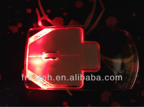 transparent optical usb led mouse