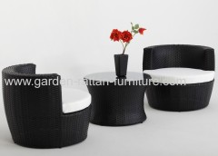 Outdoor rattan furniture 2 seater sofa set hotel furniture