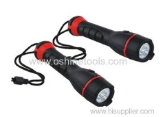 3 LED Rubber Flashlight- 2*AA