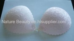lovely Push Up Breathable Girl's Invisible Silicone Pink Lace Bra