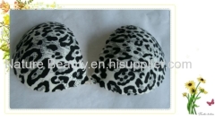 Classic leopard design fabric Silicone Invisible Bra