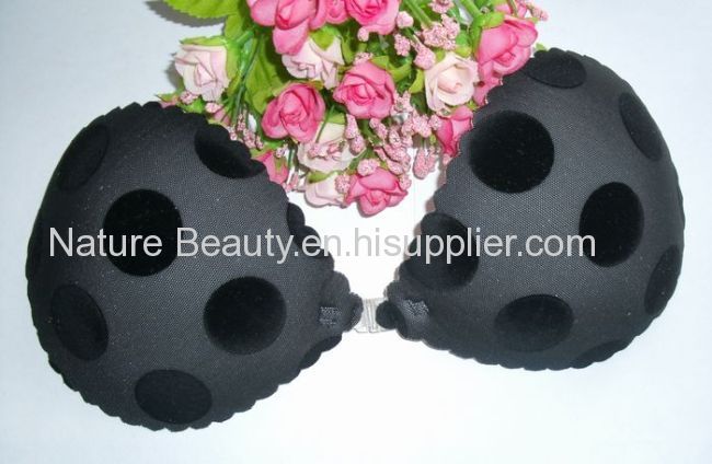 Eco-Friendly Black dots self -adhesivesilicone push up bra