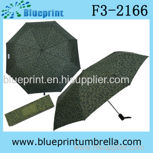 3 Folding Metal Frame Automatic Camo Umbrella