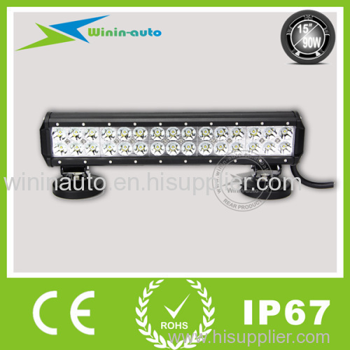 2013 hot sale 14.5inch 90W flood beam Cree LED work light bar IP67 7000Lumen WI9022-90