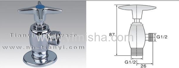 Brass Cross Handle Ceramic Sheet Triangle Valve