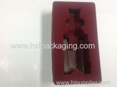 Red flocking inner plastic tray