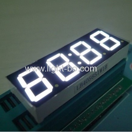 Ultra Blue Four-Digit 14.2mm ( 0.56 inch) Anode 7-Segment LED Clock Display