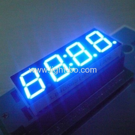 Affichage d'horloge à LED à 7 segments à anode ultra bleue à quatre chiffres de 14,2 mm (0,56 pouce)