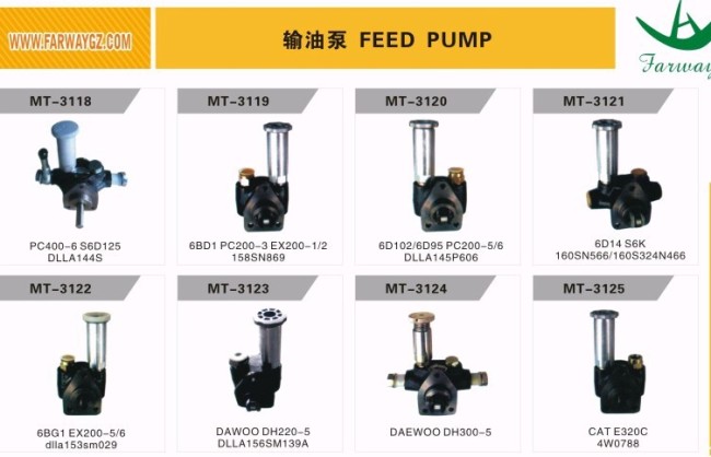 PC400-6 S6D125 FEED PUMP FOR EXCAVATOR
