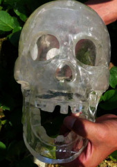 natural quartz crystal skull