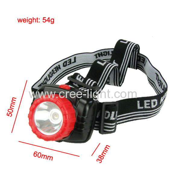 2013 New! Chinese watt 1W LED High Power Plastic Headlamp ACK-4041