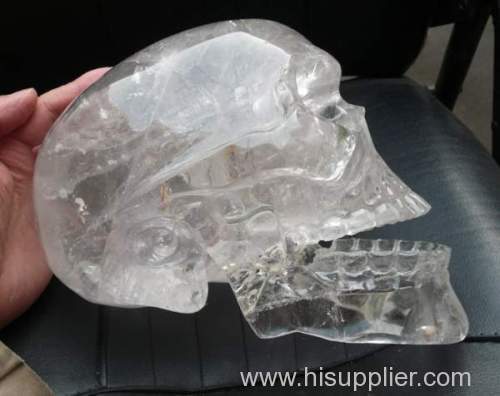 rock crystal hollowed skull