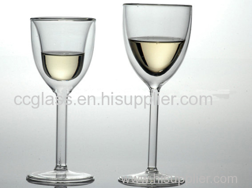 Double Walled Hand Made Wine Glasses Brandy Glasses