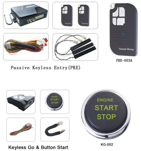 2014 New Auto Car Vehicle Passive Keyless Entry PKE Security Alarm System With Central Locking Remote Control