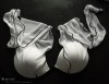 White lady fresh Halter Neck Lace silicone bra