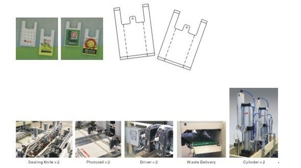 DFR-E700/1100 Full Automatic High Speed T-shirt Bag Making Machine