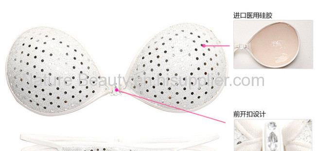 Bling,bling dots sexy and elegant invisible silicone bra