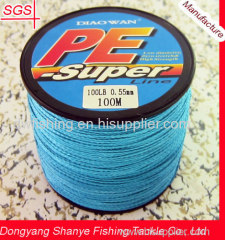 PE Braided Fishing Line 100LB Blue-- SUNBANG