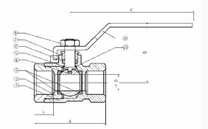 Threaded Bronze Ball Valve