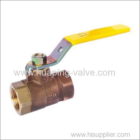 Two piece full port bronze ball valve