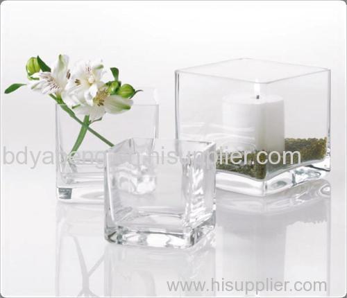 glass vase glassware cube vase