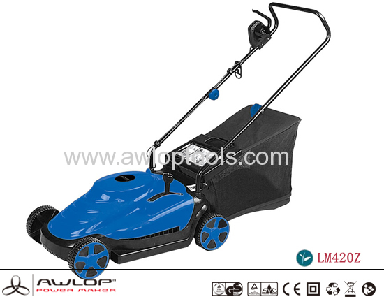 AWLOP 1800W Electric multi-position height adjustment Lawn Mower With Grass Catcher