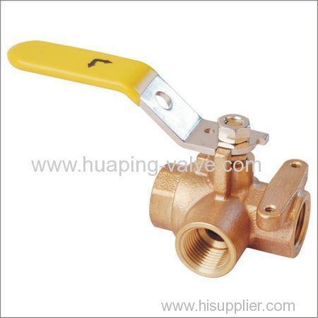 Bronze 3-way Ball Valve