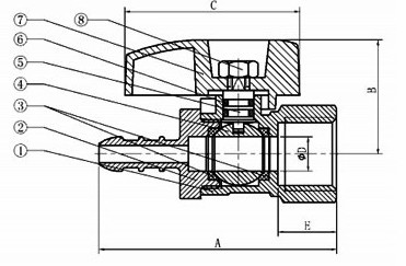 Nickel Plated Brass Gas Ball Valve