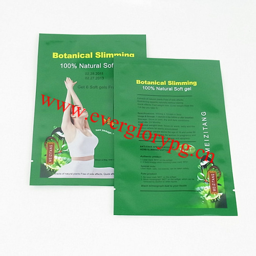 three sides sealed zipper aluminium foil food bag