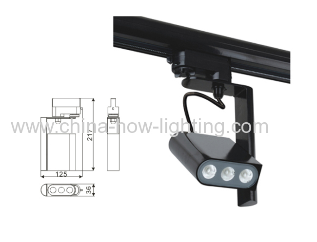 Track Lighting System LED IP20 with 3pcs Cree XRE Chips