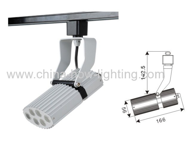 6W LED Track Light IP20 with 6ps Cree XRE Chips
