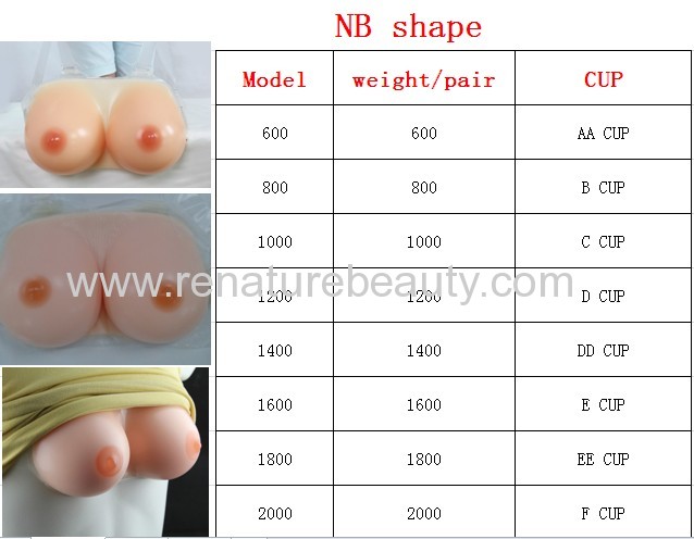 High quality real silicone breast forms for men 