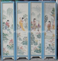 Chinese antique drawing screen