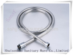 Stainless steel double lock shower hose with polished