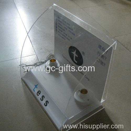 Energy saving lamp acrylic of display rack