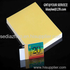 Golden inkjet printing plastic sheet