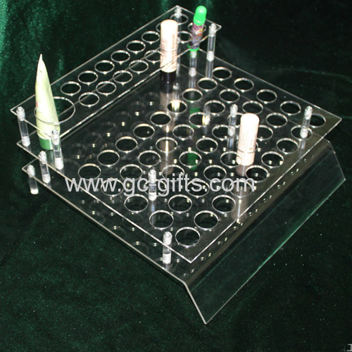 Two layers of porous lipstick display rack