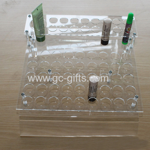 Two layers of porous lipstick display rack